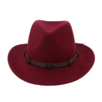 Filz-cowboyhut mit lederschnallenband