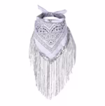 Fransen-cowboy-bandana mit paisley-muster - weiß Fransen-cowboy-bandana mit paisley-muster - weiß