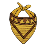 Gelbes bandana cowboy bestickter patch