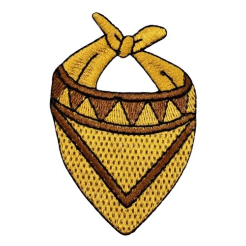 Gelbes bandana cowboy bestickter patch