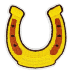 Gelbes hufeisen cowboy bestickter aufnäher Gelbes hufeisen cowboy bestickter aufnäher