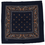 Herren dunkelblaue paisley baumwoll cowboy bandana