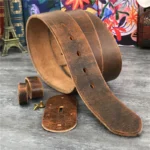 Herren echtledergürtel ohne schnalle - gelb braun