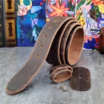 Herren echtledergürtel ohne schnalle - kaffee