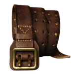 Herren vintage dicker ledergürtel mit doppelzinkenschnalle