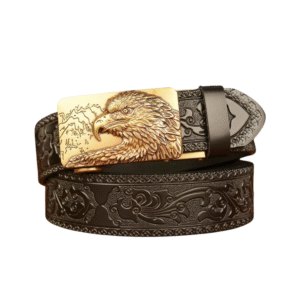 Herren western adler schnalle ledergürtel - gold schnalle schwarz