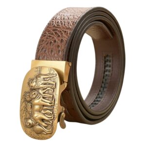 Herren western wolf pack leder gürtel - braun