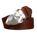 Herrenledergürtel mit pfeilkopf-metallschnalle