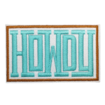 Howdy text western bestickter bügelpatch Howdy text western bestickter bügelpatch
