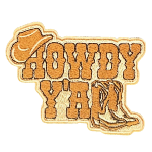 Howdy y’all cowboy gestickter aufnäher
