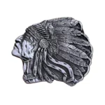 Indianische kopfbedeckung westlicher gürtelschnalle - silber Indianische kopfbedeckung westlicher gürtelschnalle - silber