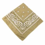 Khaki western paisleymuster bandana
