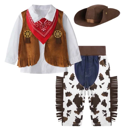 Kinder-cowboykostüm mit hut und bandanna