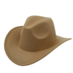 Kinder wollfilz cowboyhut - khaki