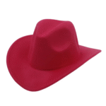Kinder wollfilz cowboyhut - rosenrot