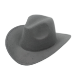 Kinder wollfilz cowboyhut - grau