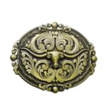 Kuhschädel blumige western gürtelschnalle - bronze Kuhschädel blumige western gürtelschnalle - bronze