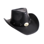 Leder western cowboyhut mit klassischen western details - stil 4