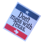 Leg dich nicht mit texas an cowboy bestickter aufnäher Leg dich nicht mit texas an cowboy bestickter aufnäher