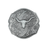 Longhorn bulle western gürtelschnalle - silber Longhorn bulle western gürtelschnalle - silber