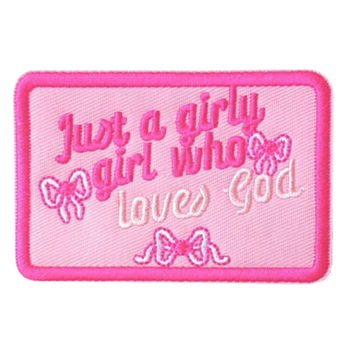 Mädchenhaftes mädchen das gott liebt western bestickter aufnäher