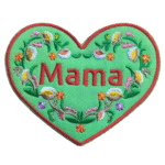 Mama herz western gestickter patch