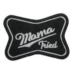 Mama tried schwarzer western bestickter aufnäher