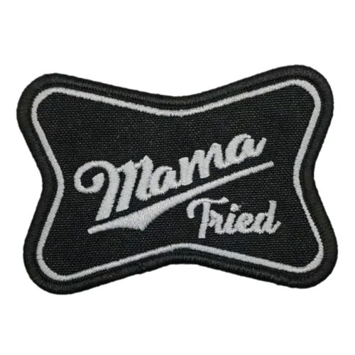 Mama tried schwarzer western bestickter aufnäher