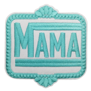 Mama western bestickter bügelpatch