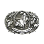 Meisterschafts-rodeo gürtelschnalle in antik-silberner ausführung