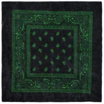 Paisley blumiger cowboy bandana - grün