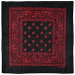 Paisley blumiger cowboy bandana - rot