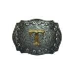 Personalisierte western-gürtelschnalle mit anfangsbuchstabe - t Personalisierte western-gürtelschnalle mit anfangsbuchstabe - t