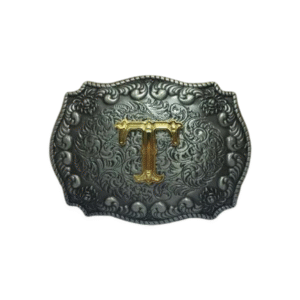 Personalisierte western-gürtelschnalle mit anfangsbuchstabe - t