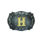 Personalisierte western-gürtelschnalle - h Personalisierte western-gürtelschnalle - h