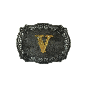 Personalisierte western-gürtelschnalle mit vorteilsbuchstaben - v