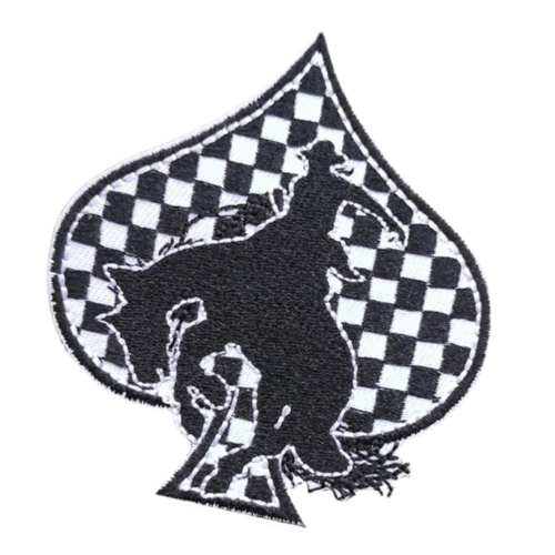 Rodeo spaten western bestickter aufnäher