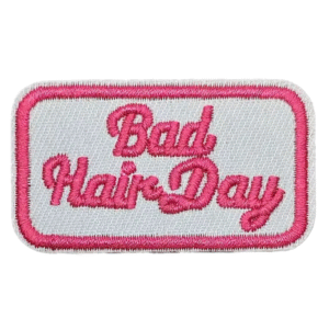 Schlechter haartag pink cowboy bestickter aufnäher