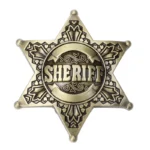 Sheriff sternabzeichen western gürtelschnalle für herren - gold Sheriff sternabzeichen western gürtelschnalle für herren - gold