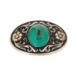 Skorpion western cowboy gürtelschnalle - türkisblau