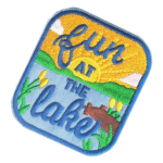 Spaß am see cowboy bestickter aufnäher