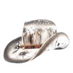 Strohcowboyhut mit boho und federakzenten