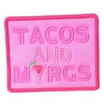 Tacos und margs western gestickter aufnäher