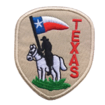 Texas cowboy reiter gestickter aufbügelpatch