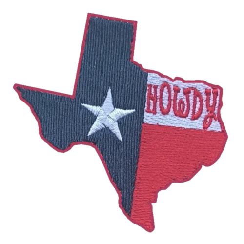 Texas howdy cowboy bestickter aufnäher