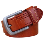 Unisex western ausgehöhlt kuhhautledergürtel mit stiftschnalle