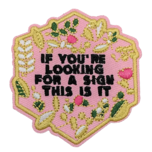 Wenn du nach einem zeichen suchst western bestickter aufnäher