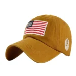 Western amerikanische flaggenmütze bestickt verstellbar - gelb Western amerikanische flaggenmütze bestickt verstellbar - gelb