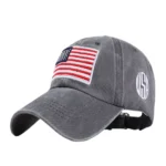 Western amerikanische flaggenmütze bestickt verstellbar - grau Western amerikanische flaggenmütze bestickt verstellbar - grau