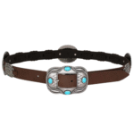 Western concho gürtel mit türkis eingelassener schnalle